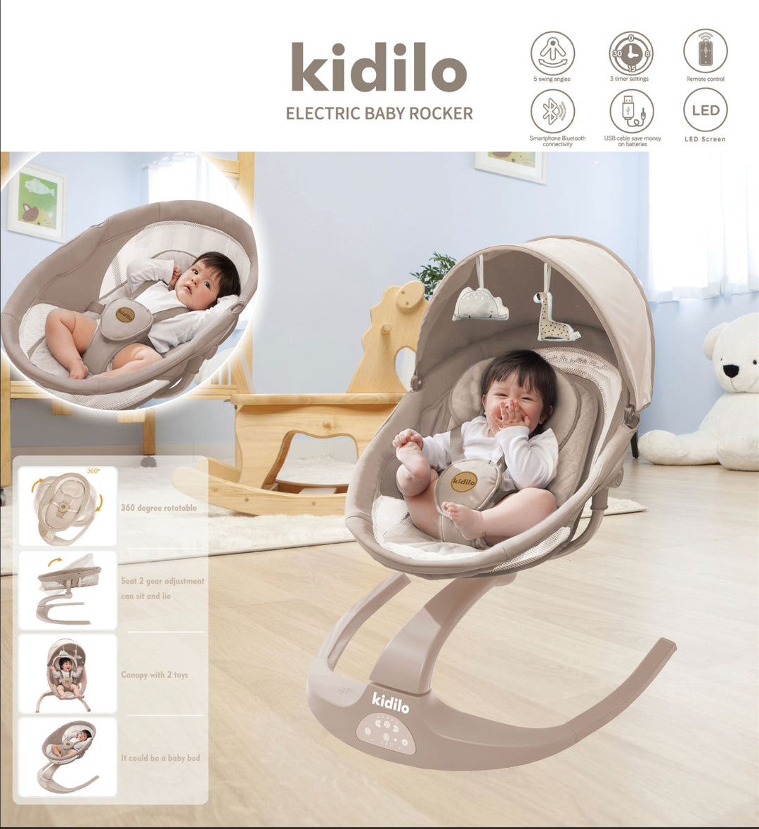 BABY ELECTRIC SWING KIDILO